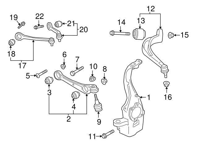 Lower Control Arm 80A407152B