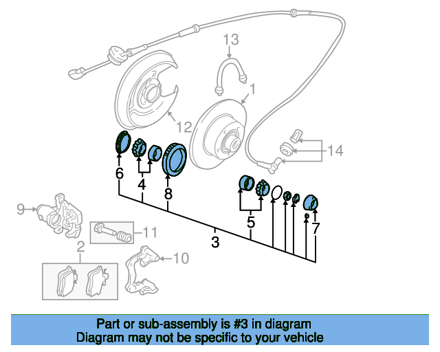 Wheel Bearing 8D0598625B