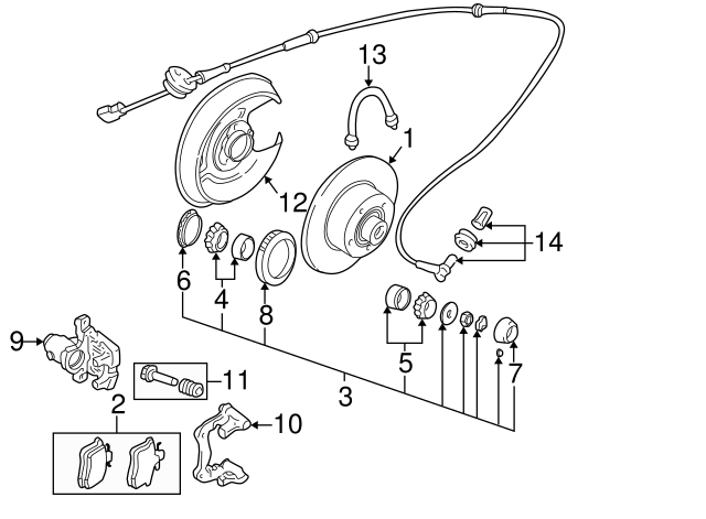 Wheel Bearing 8D0598625B