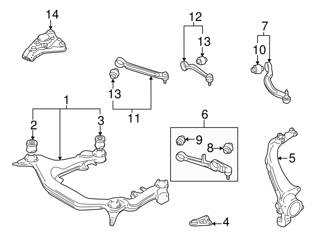 Ft Upper Control Arm 8E0407505A