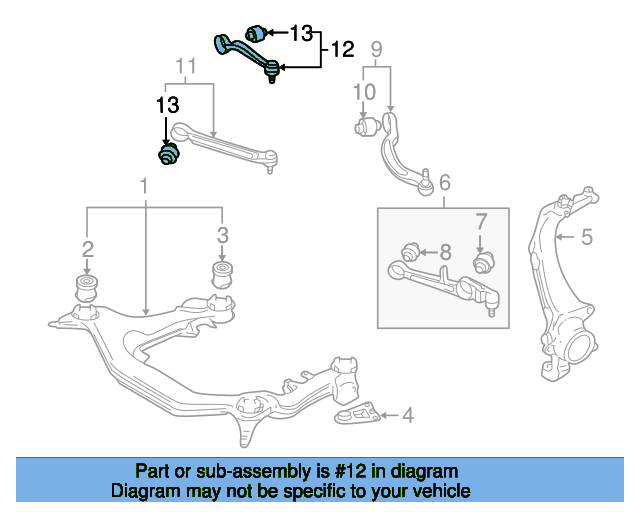 Rear Upper Control Arm 8E0407509A