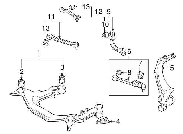 Rear Upper Control Arm 8E0407509A