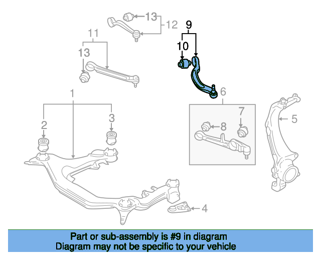 Rear Lower Control Arm 8E0407693AG