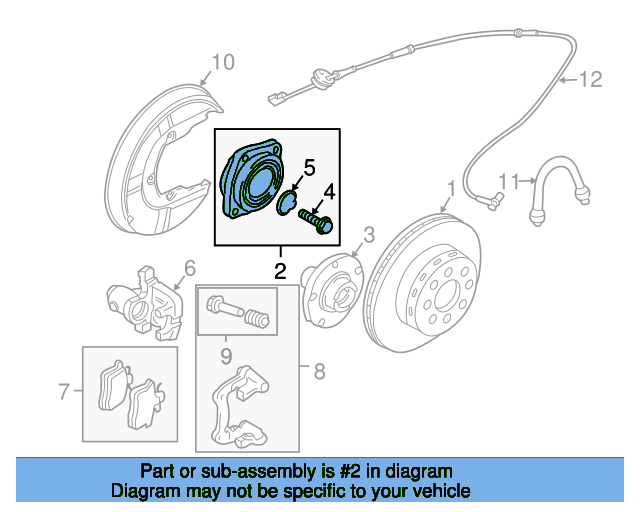 Rear Wheel Bearing 8E0598625B