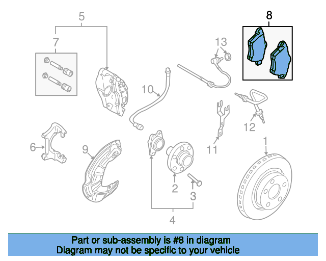 Disc Brake Pad Set 8E0698151G