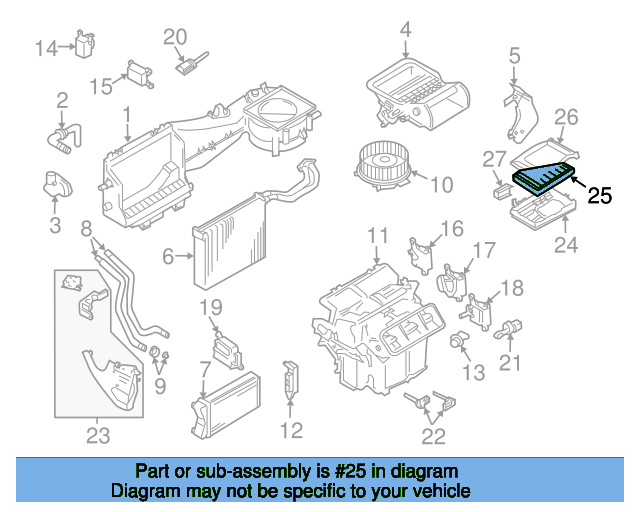 Filter, interior air 8E0819439