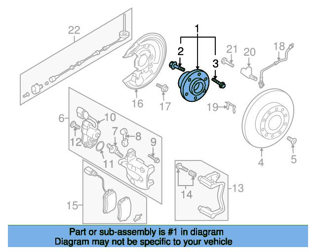 Hub Assembly 8J0598625A