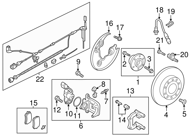 Hub Assembly 8J0598625A