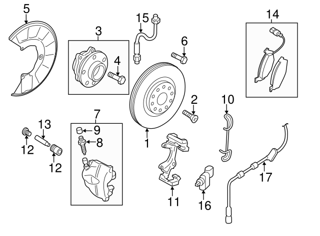 Caliper 8J0615123D