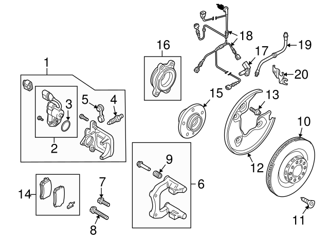 Caliper 8K0615403C