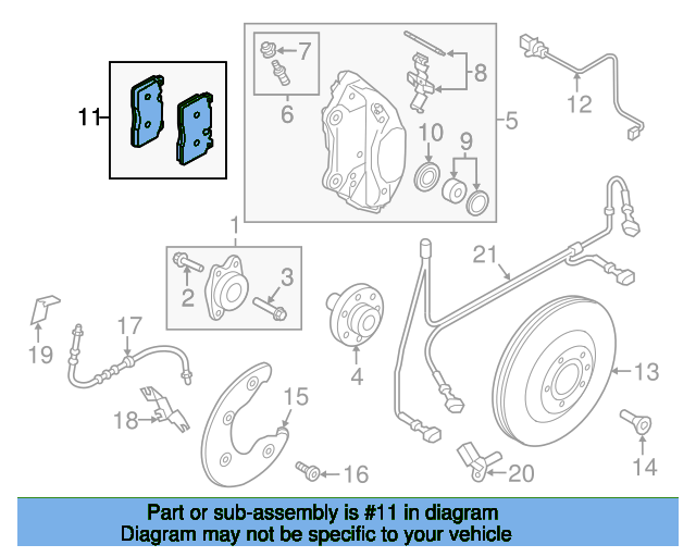 BREMSBELAG 8R0698151L