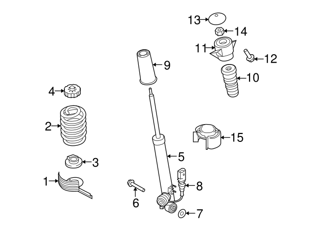 Shock Absorber 8T0513035AB