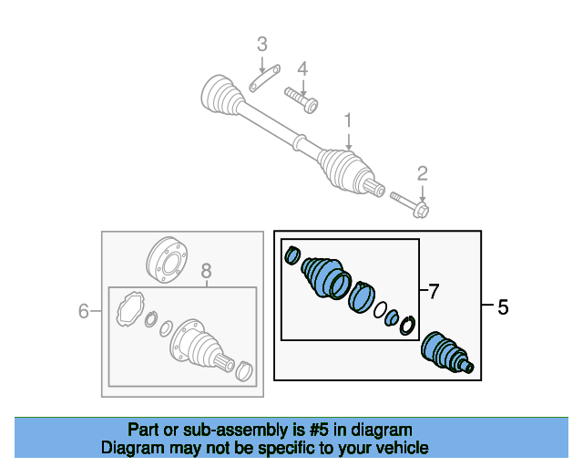 Outer Joint Assembly 8V0598099X