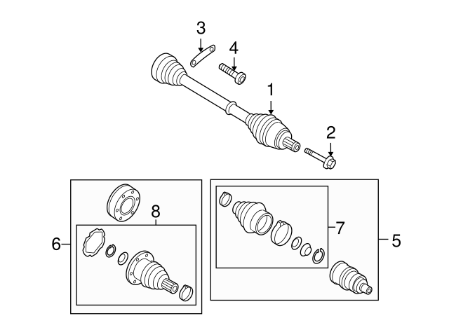 Outer Joint Assembly 8V0598099X