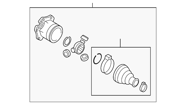 Inner Joint Assembly 8W0498103A