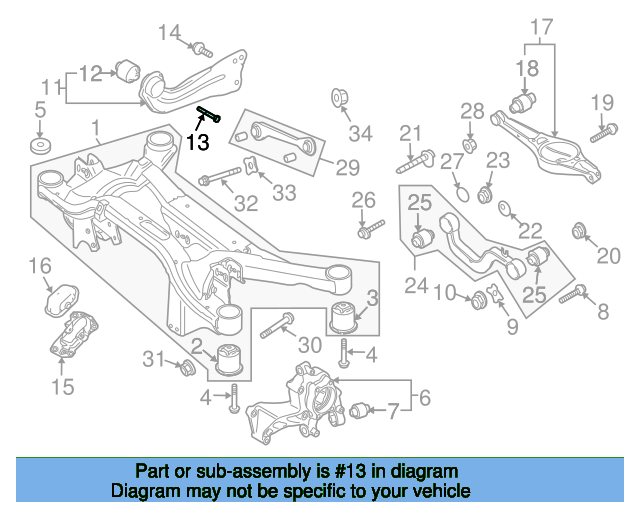 Trailing Arm Mount Bolt N10769501